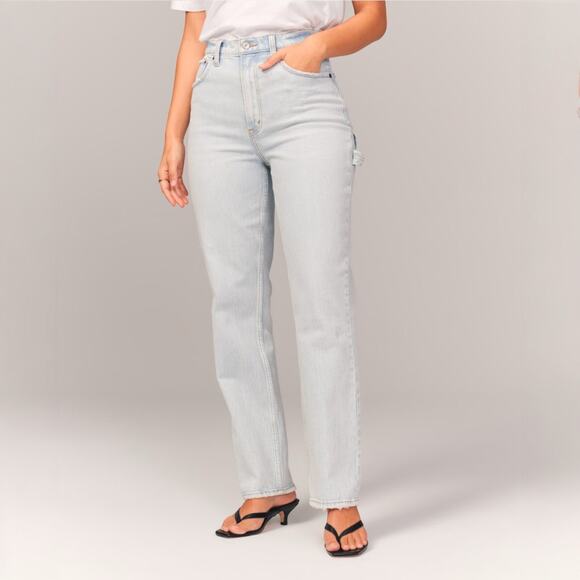 Abercrombie & Fitch Denim - Abercrombie & Fitch Curve Love Ultra High Rise 90s Straight Carpenter Jean 29/8S